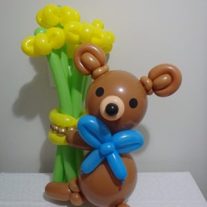 teddy bear with bouquet1